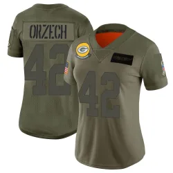 Green Bay Packers Women's Limited Camo 2019 Salute to Service Jersey (42 Matt Orzech)