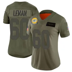 Green Bay Packers Women's Limited Camo 2019 Salute to Service Jersey (60 Jason Lewan)