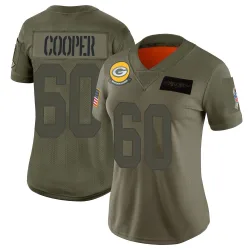 Green Bay Packers Women's Limited Camo 2019 Salute to Service Jersey (60 Tyler Cooper)