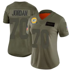 Green Bay Packers Women's Limited Camo 2019 Salute to Service Jersey (70 Michael Jordan)