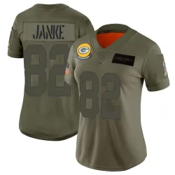 Green Bay Packers Women's Limited Camo 2019 Salute to Service Jersey (82 Jadon Janke)