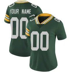 Green Bay Packers Women's Limited Green Team Color Vapor Untouchable Jersey (00 Custom)