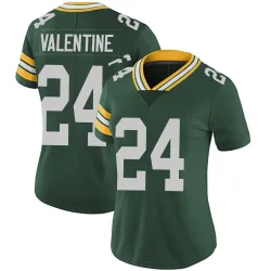 Green Bay Packers Women's Limited Green Team Color Vapor Untouchable Jersey (24 Carrington Valentine)