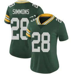 Green Bay Packers Women's Limited Green Team Color Vapor Untouchable Jersey (28 Isaiah Simmons)