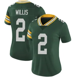 Green Bay Packers Women's Limited Green Team Color Vapor Untouchable Jersey (2 Malik Willis)