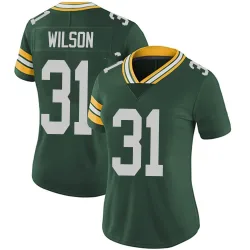 Green Bay Packers Women's Limited Green Team Color Vapor Untouchable Jersey (31 Emanuel Wilson)