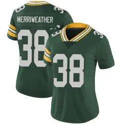 Green Bay Packers Women's Limited Green Team Color Vapor Untouchable Jersey (38 Ellis Merriweather)