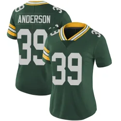 Green Bay Packers Women's Limited Green Team Color Vapor Untouchable Jersey (39 Zayne Anderson)