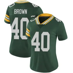 Green Bay Packers Women's Limited Green Team Color Vapor Untouchable Jersey (40 Omar Brown)