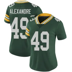 Green Bay Packers Women's Limited Green Team Color Vapor Untouchable Jersey (49 Deslin Alexandre)