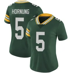 Green Bay Packers Women's Limited Green Team Color Vapor Untouchable Jersey (5 Paul Hornung)