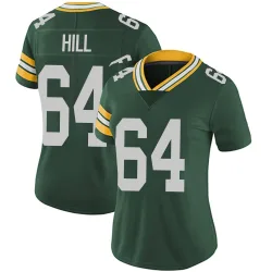 Green Bay Packers Women's Limited Green Team Color Vapor Untouchable Jersey (64 Trey Hill)