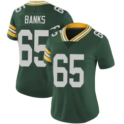 Green Bay Packers Women's Limited Green Team Color Vapor Untouchable Jersey (65 Aaron Banks)