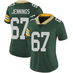 Green Bay Packers Women's Limited Green Team Color Vapor Untouchable Jersey (67 Donovan Jennings)