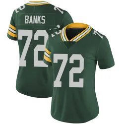 Green Bay Packers Women's Limited Green Team Color Vapor Untouchable Jersey (72 Brant Banks)
