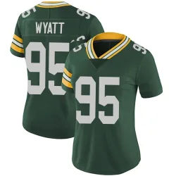 Green Bay Packers Women's Limited Green Team Color Vapor Untouchable Jersey (95 Devonte Wyatt)