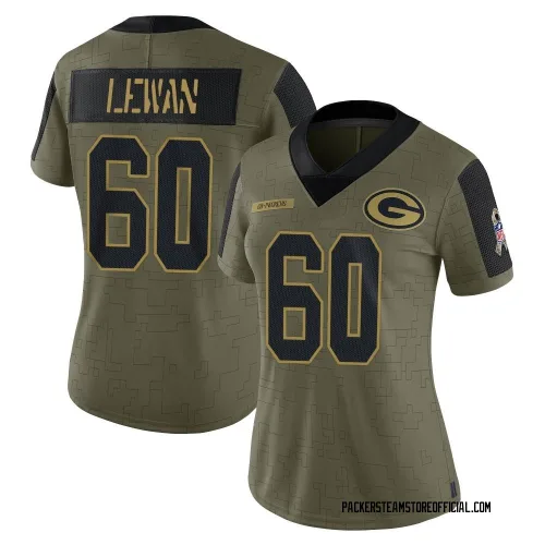 Green Bay Packers Women's Limited Olive 2021 Salute To Service Jersey (60 Jason Lewan)