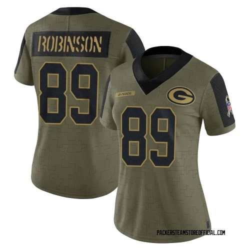 Green Bay Packers Women's Limited Olive 2021 Salute To Service Jersey (89 Dave Robinson)