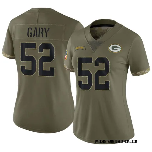 Green Bay Packers Women's Limited Olive 2022 Salute To Service Jersey (52 Rashan Gary)