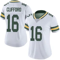 Green Bay Packers Women's Limited White Vapor Untouchable Jersey (16 Sean Clifford)