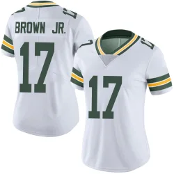 Green Bay Packers Women's Limited White Vapor Untouchable Jersey (17 Sam Brown Jr.)