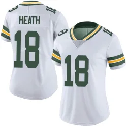 Green Bay Packers Women's Limited White Vapor Untouchable Jersey (18 Malik Heath)