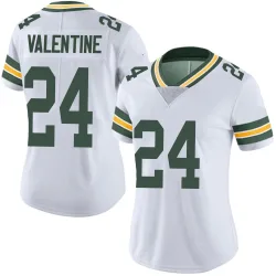 Green Bay Packers Women's Limited White Vapor Untouchable Jersey (24 Carrington Valentine)
