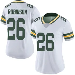 Green Bay Packers Women's Limited White Vapor Untouchable Jersey (26 Micah Robinson)