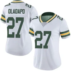 Green Bay Packers Women's Limited White Vapor Untouchable Jersey (27 Kitan Oladapo)