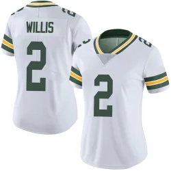Green Bay Packers Women's Limited White Vapor Untouchable Jersey (2 Malik Willis)
