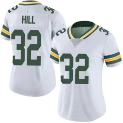 Green Bay Packers Women's Limited White Vapor Untouchable Jersey (32 Kylin Hill)