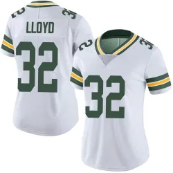 Green Bay Packers Women's Limited White Vapor Untouchable Jersey (32 MarShawn Lloyd)