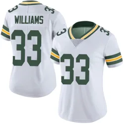 Green Bay Packers Women's Limited White Vapor Untouchable Jersey (33 Evan Williams)