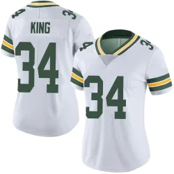 Green Bay Packers Women's Limited White Vapor Untouchable Jersey (34 Kalen King)