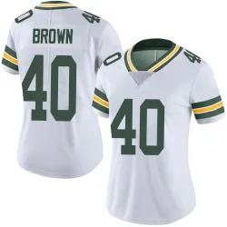 Green Bay Packers Women's Limited White Vapor Untouchable Jersey (40 Omar Brown)