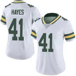 Green Bay Packers Women's Limited White Vapor Untouchable Jersey (41 Kaleb Hayes)