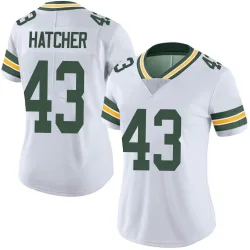 Green Bay Packers Women's Limited White Vapor Untouchable Jersey (43 Broughton Hatcher)