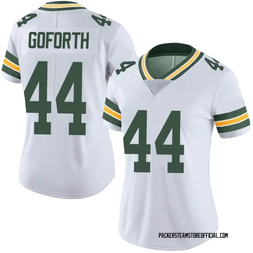 Green Bay Packers Women's Limited White Vapor Untouchable Jersey (44 Ralen Goforth)