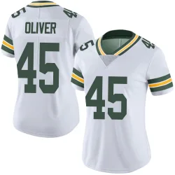Green Bay Packers Women's Limited White Vapor Untouchable Jersey (45 Collin Oliver)