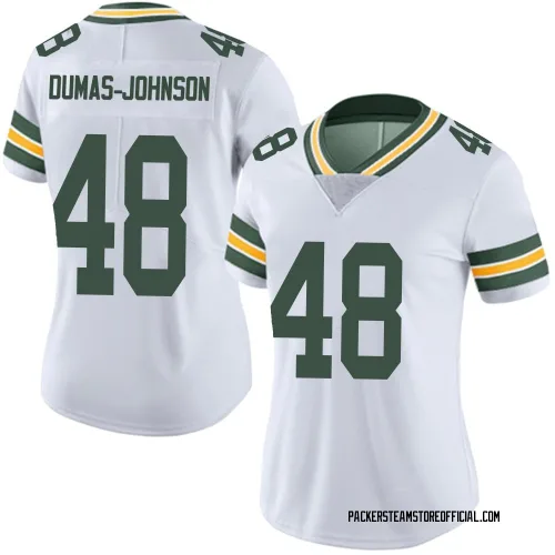 Green Bay Packers Women's Limited White Vapor Untouchable Jersey (48 Jamon Dumas-Johnson)