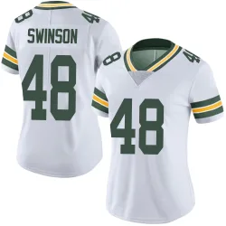 Green Bay Packers Women's Limited White Vapor Untouchable Jersey (48 Messiah Swinson)