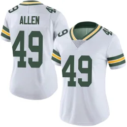 Green Bay Packers Women's Limited White Vapor Untouchable Jersey (49 Austin Allen)