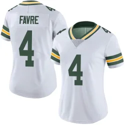 Green Bay Packers Women's Limited White Vapor Untouchable Jersey (4 Brett Favre)