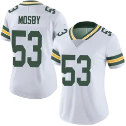 Green Bay Packers Women's Limited White Vapor Untouchable Jersey (53 Arron Mosby)