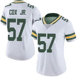 Green Bay Packers Women's Limited White Vapor Untouchable Jersey (57 Brenton Cox Jr.)