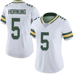Green Bay Packers Women's Limited White Vapor Untouchable Jersey (5 Paul Hornung)