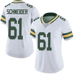 Green Bay Packers Women's Limited White Vapor Untouchable Jersey (61 Cole Schneider)