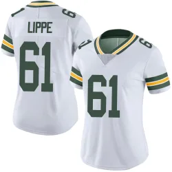 Green Bay Packers Women's Limited White Vapor Untouchable Jersey (61 J.J. Lippe)