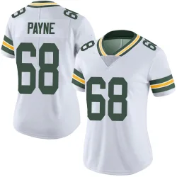 Green Bay Packers Women's Limited White Vapor Untouchable Jersey (68 Leonard Payne)