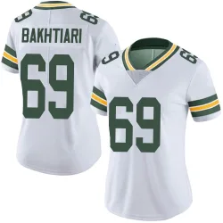 Green Bay Packers Women's Limited White Vapor Untouchable Jersey (69 David Bakhtiari)